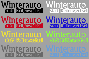 Aufkleber Winterauto statt Reifenwechsel